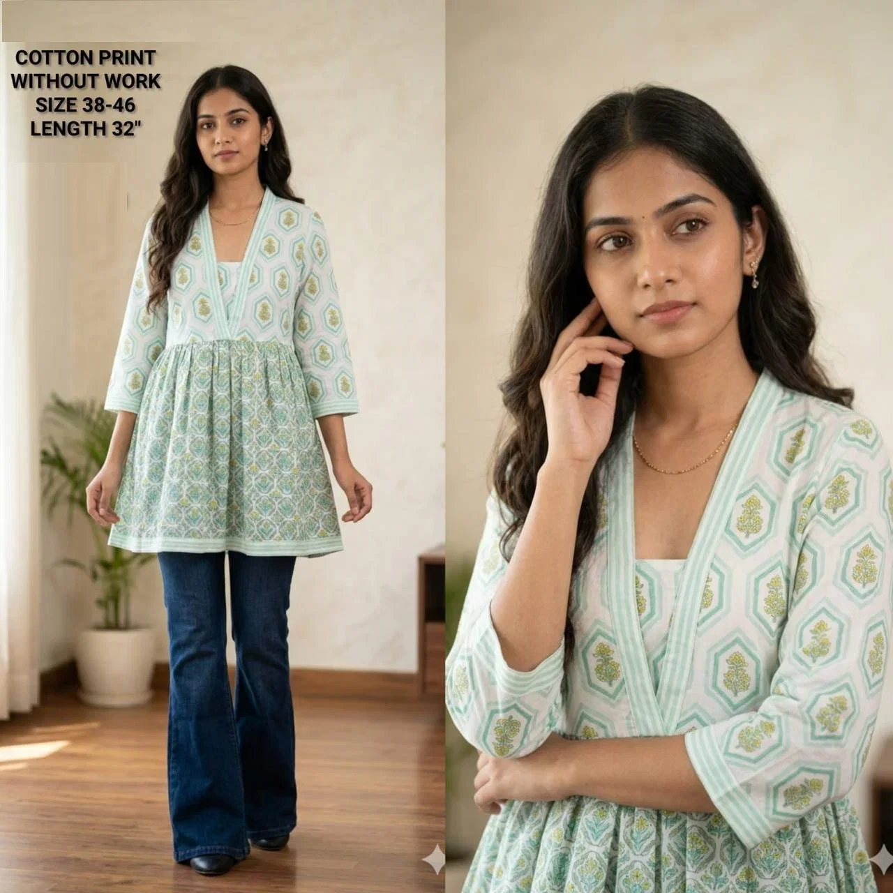 Naisha K 825 Cotton Printed Fancy Short Top Collection