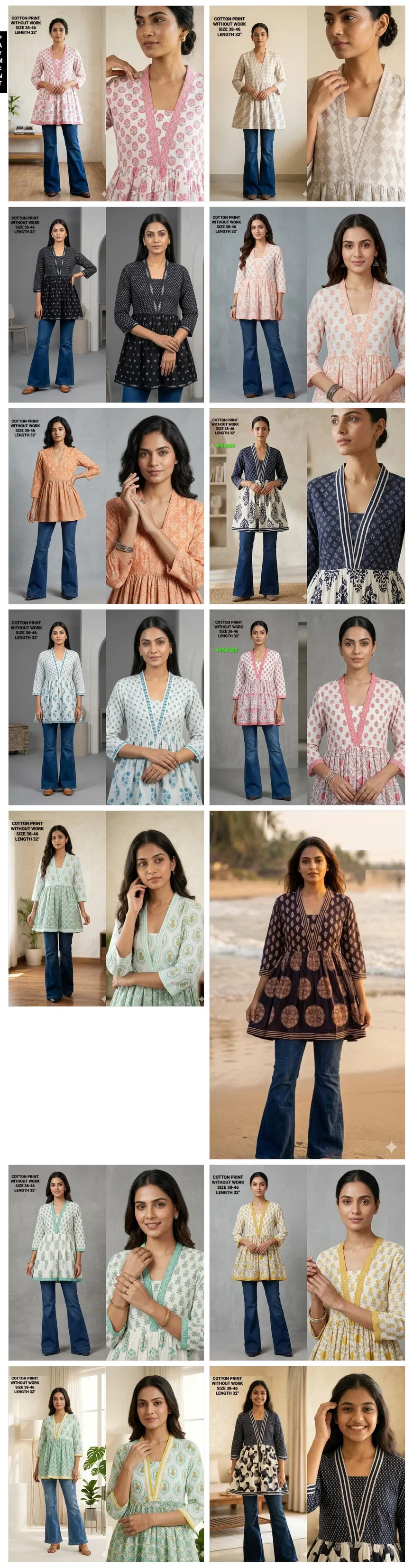 Naisha K 825 Cotton Printed Fancy Short Top Collection