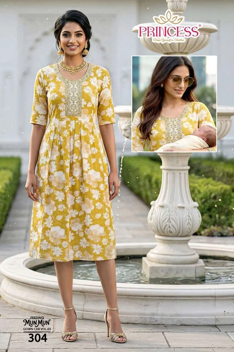 Princess Mun Mun Rayon Printed Feeding Kurti Collection