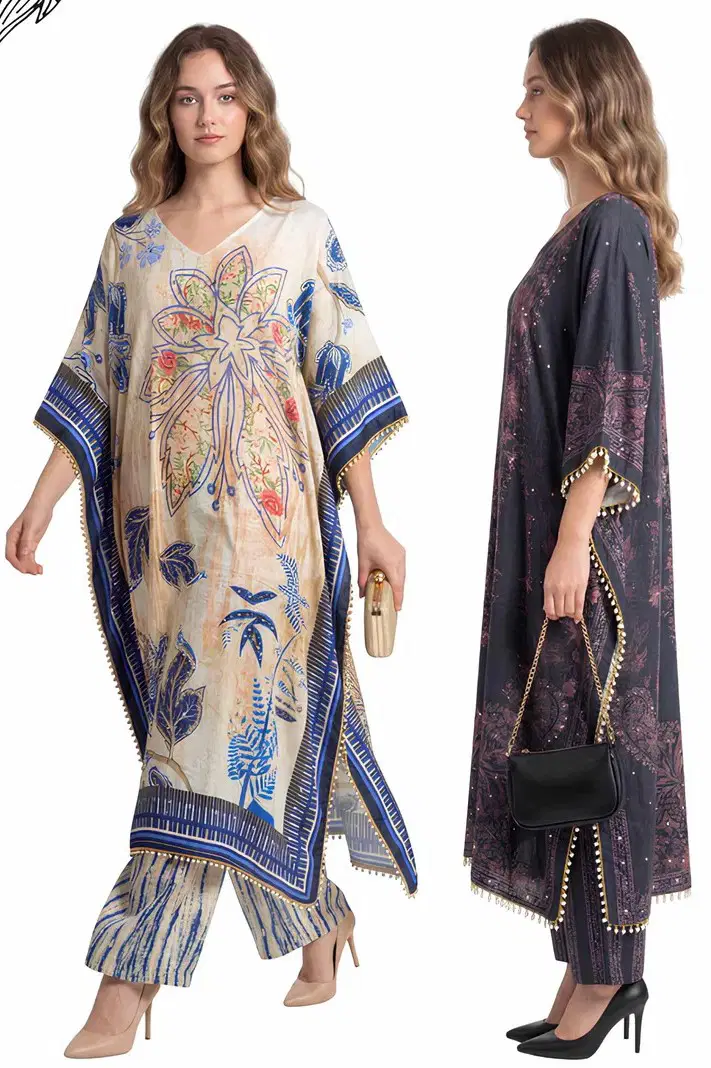 Jelite Kaftan Co Ord Set Value Addition Vol 6 Poly Feather Silk Kaftan Collection