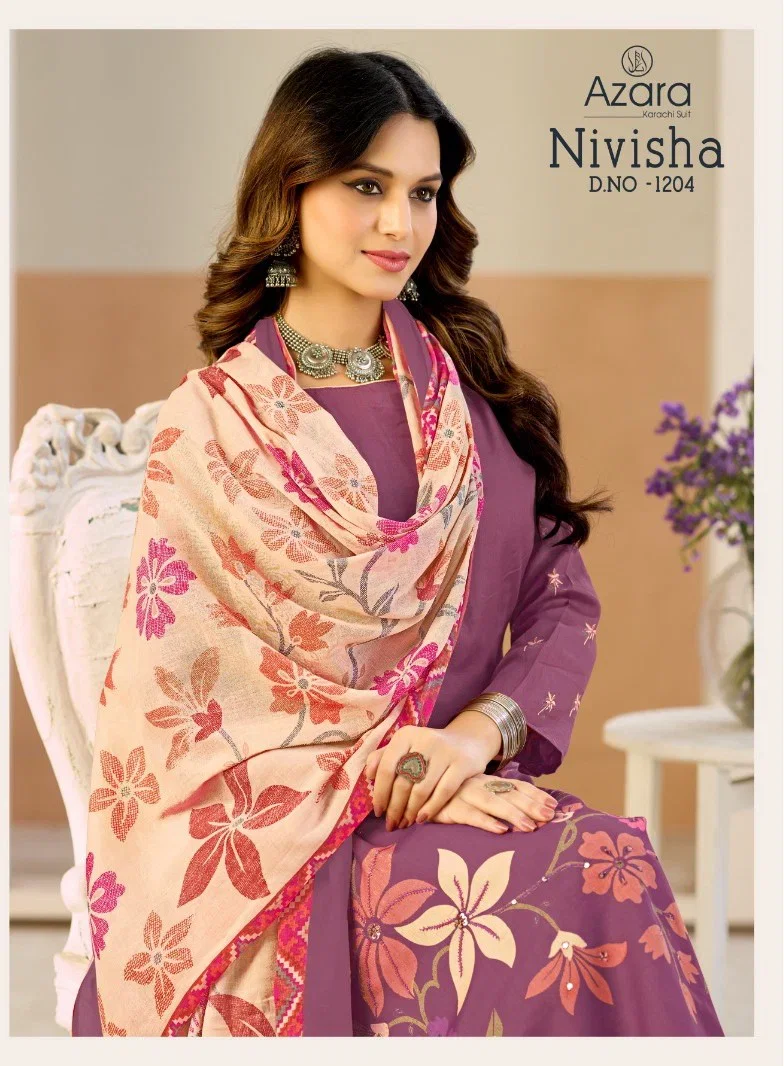 Radhika Azara Nivisha Pure Jaam Cotton Designer Printed Dress Material