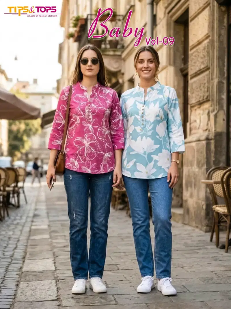 Tips And Tops Baby Vol 9 Rayon Printed Short Top Collection