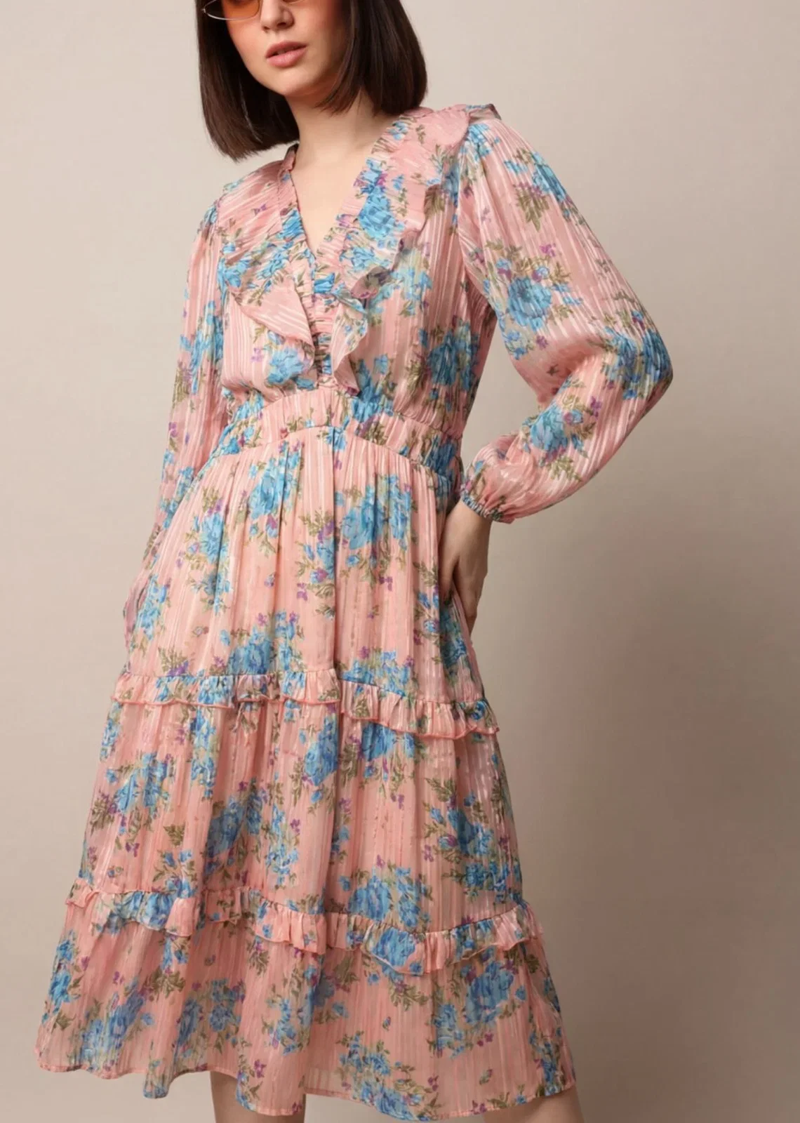 Naisha K 848 Georgette Printed One Piece Womens Long Top Collection