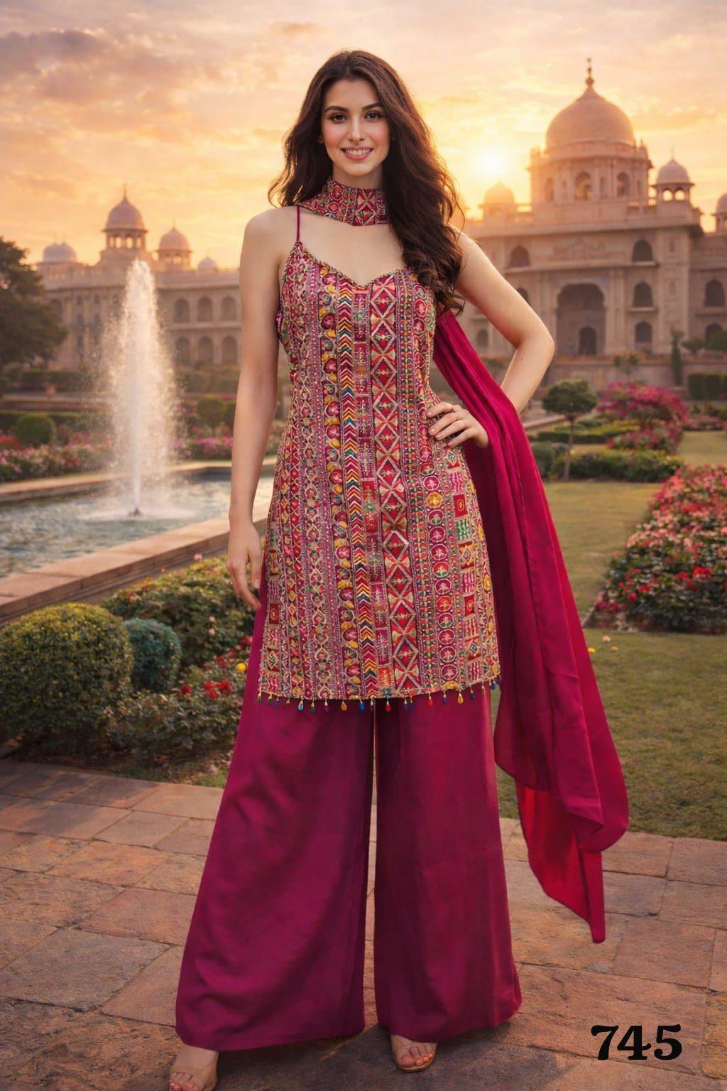 Mrudangi Taj Premium Georgette Embroidered Salwar Kameez Collection
