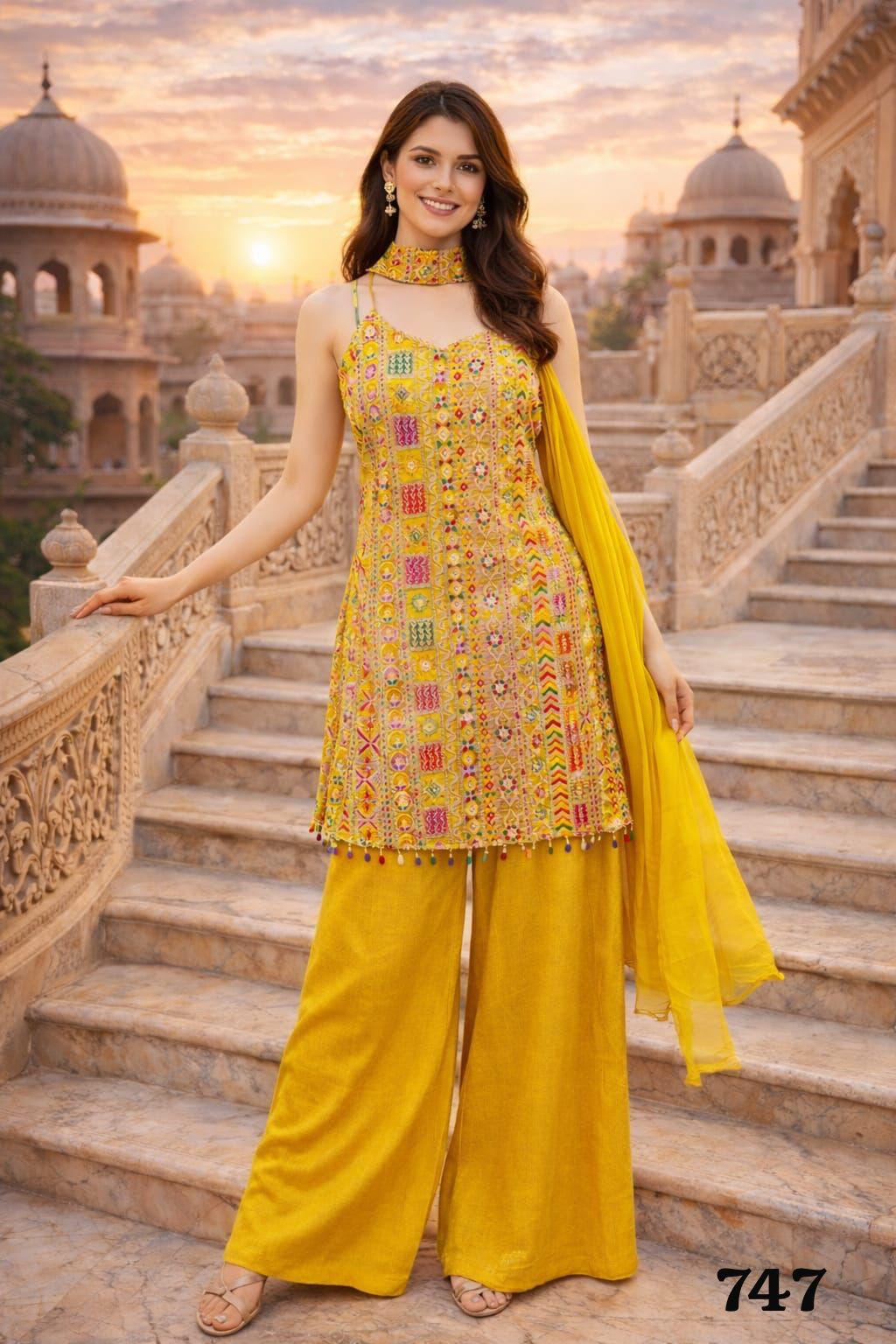 Mrudangi Taj Premium Georgette Embroidered Salwar Kameez Collection