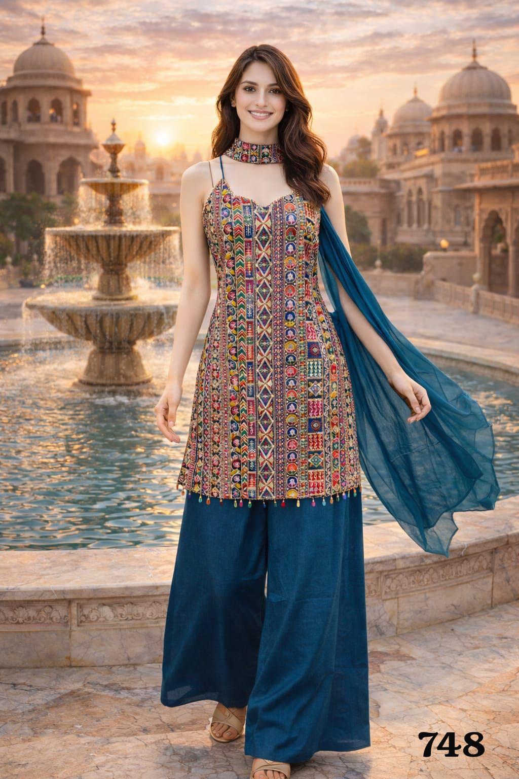 Mrudangi Taj Premium Georgette Embroidered Salwar Kameez Collection