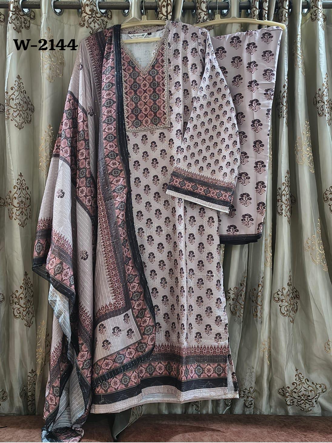 Wonder Women W 2144 And 2145 Vesatile Rayon Printed Kurti Bottom With Dupatta