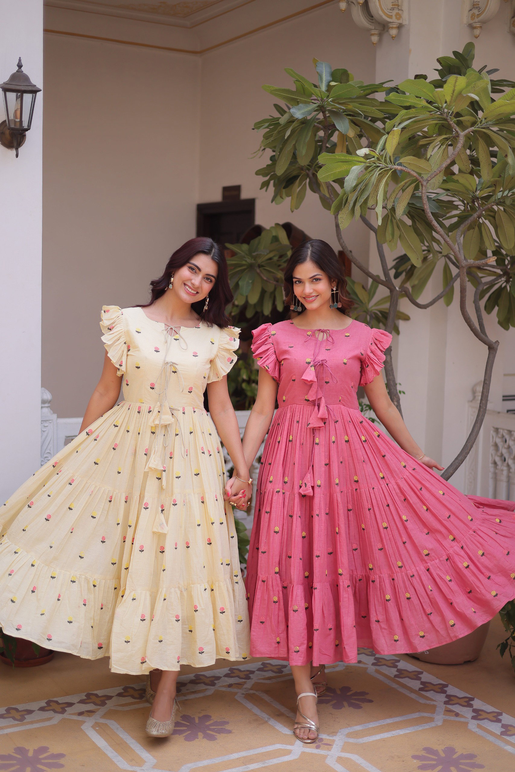 Lekha KA 1247 Cotton Embroidery Work One Piece Style Kurti
