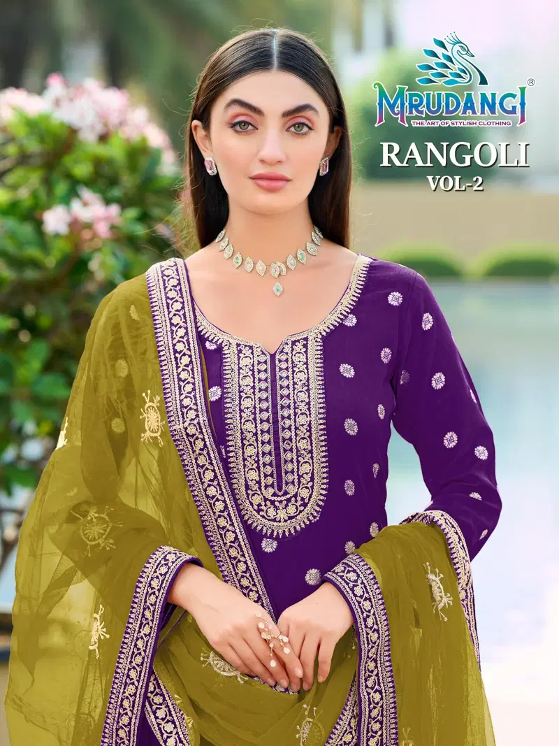 Mrudangi Rangoli Vol 2 Viscose Jacquard Readymade Salwar Kameez