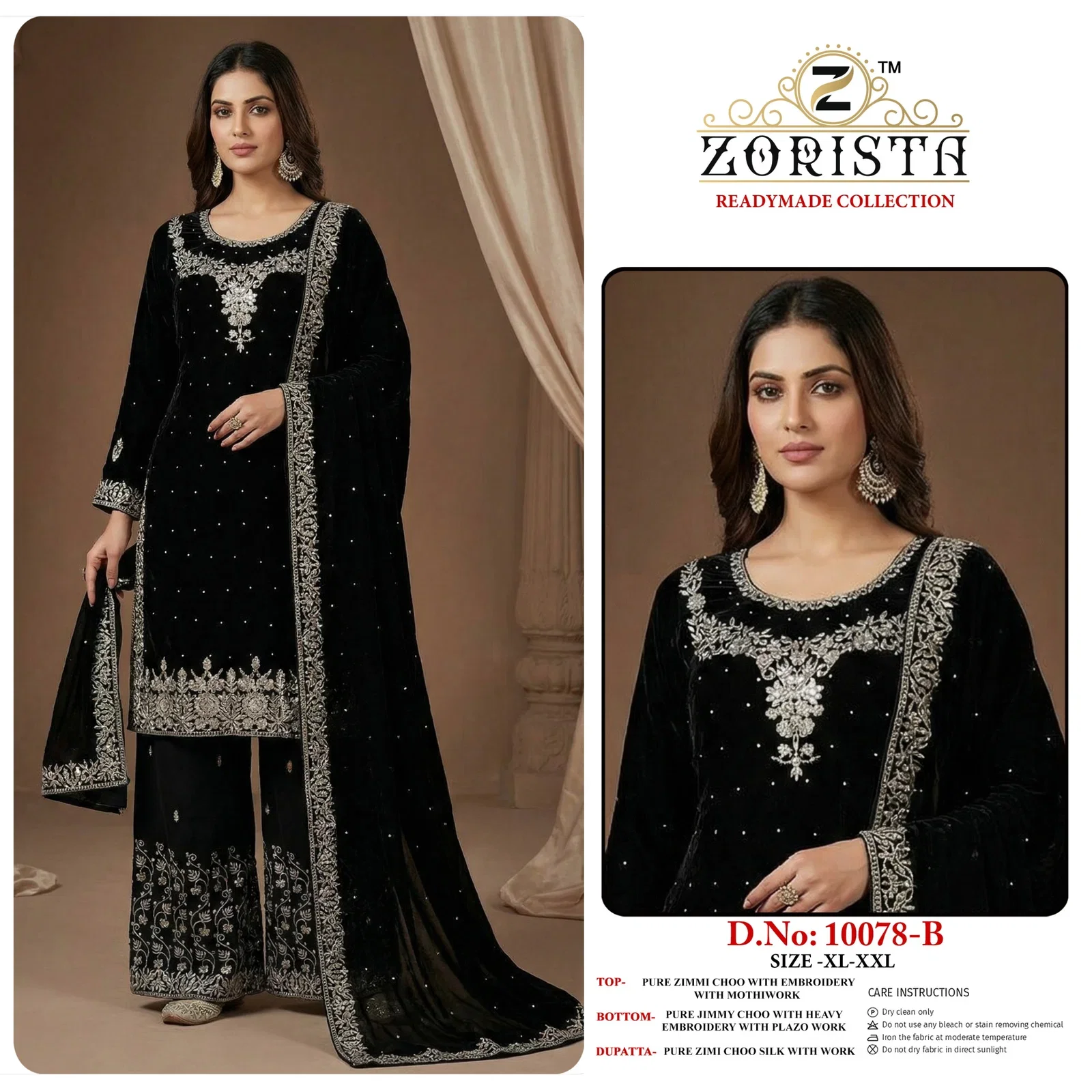 Zorista 10078 A To D Jimmy Choo With Embroidered Salwar Kameez