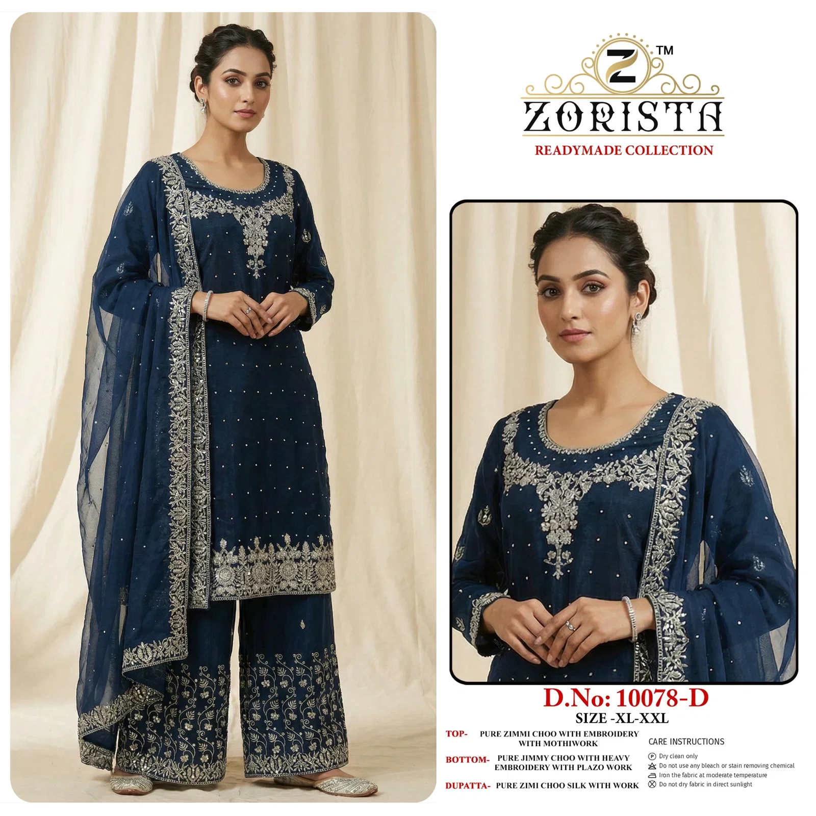 Zorista 10078 A To D Jimmy Choo With Embroidered Salwar Kameez