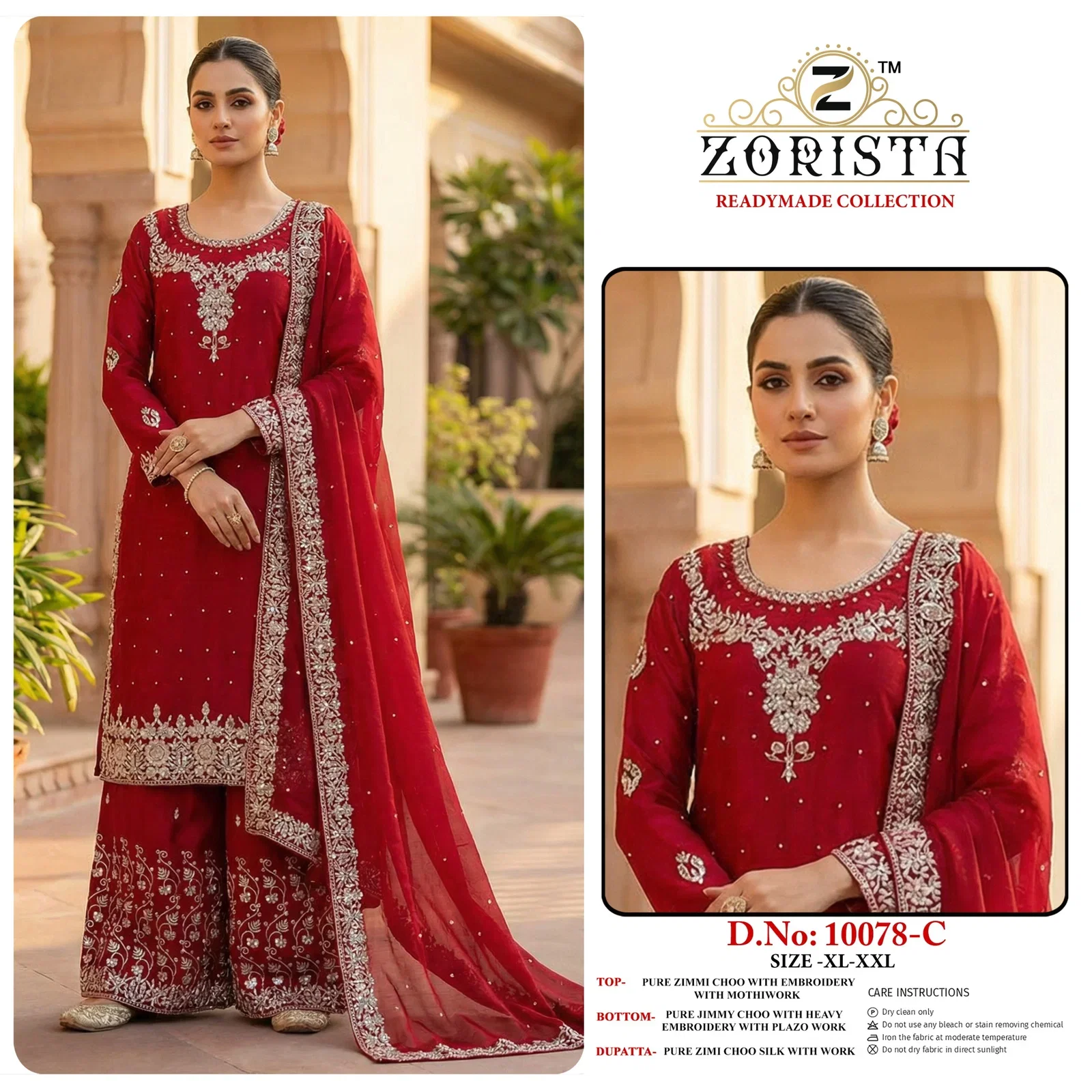 Zorista 10078 A To D Jimmy Choo With Embroidered Salwar Kameez