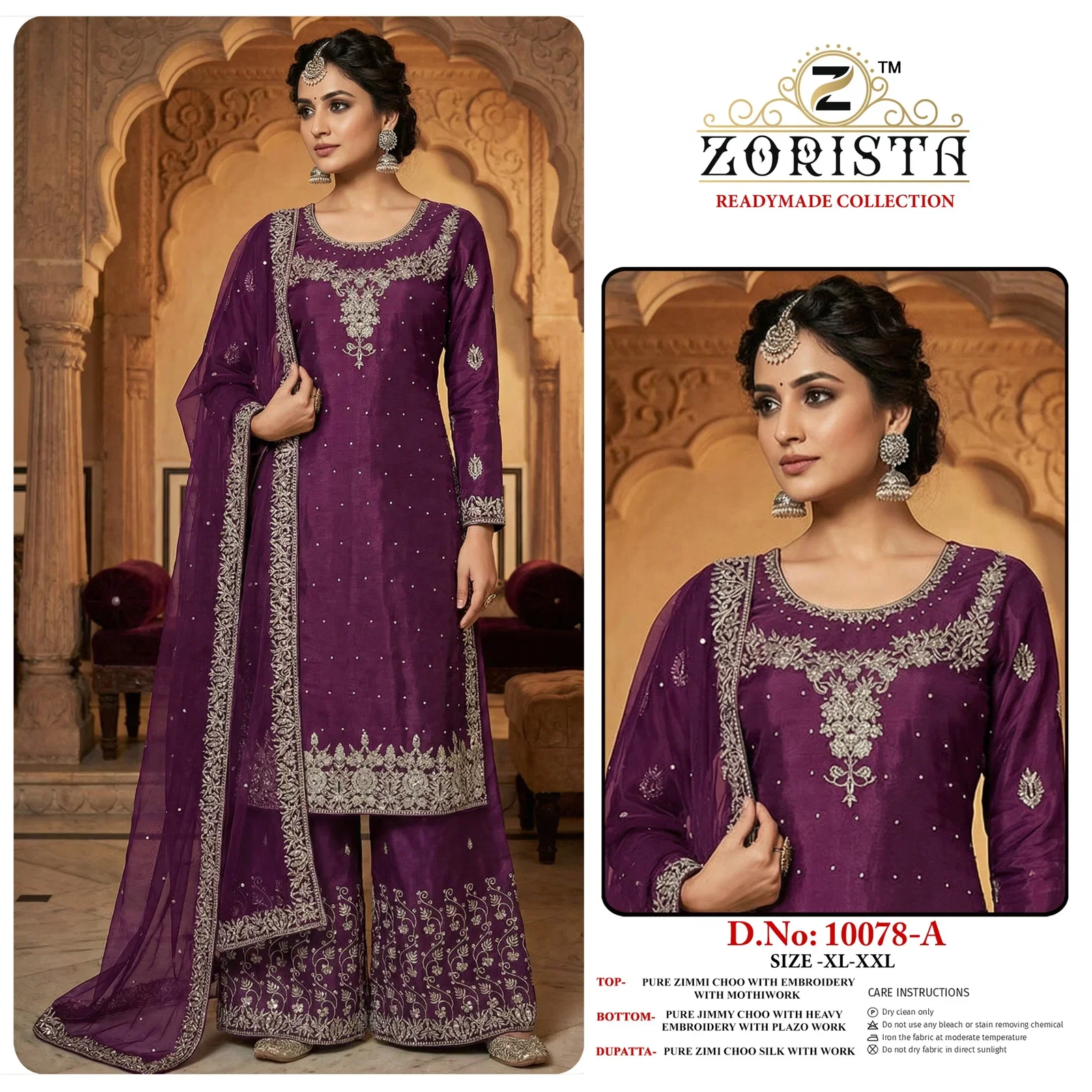 Zorista 10078 A To D Jimmy Choo With Embroidered Salwar Kameez