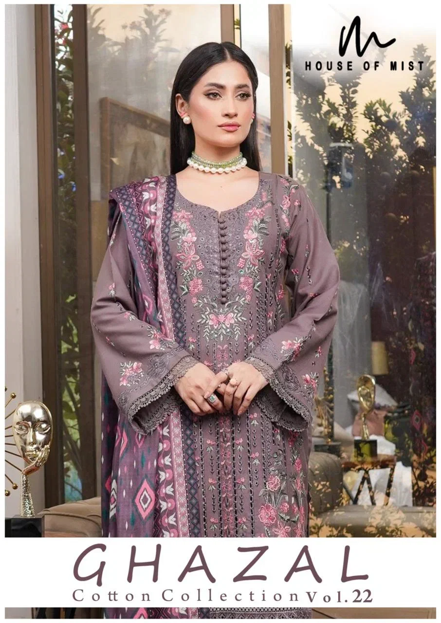 House Of Mist Ghazal Vol 22 Readymade Cotton Karachi Kurti Set Collection