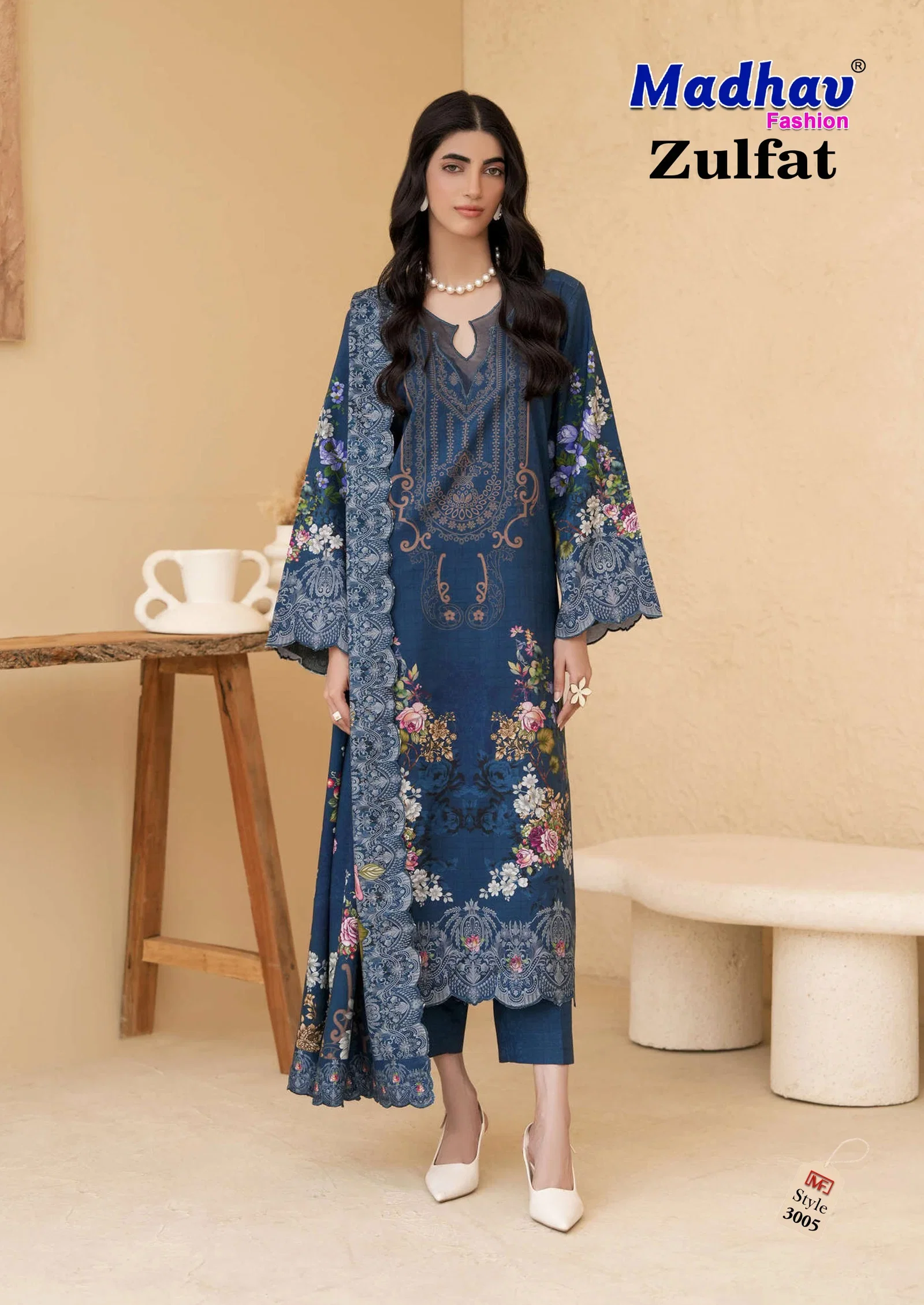 Madhav Zulfat Vol 3 Lawn Cotton Karachi Dress Material Collection