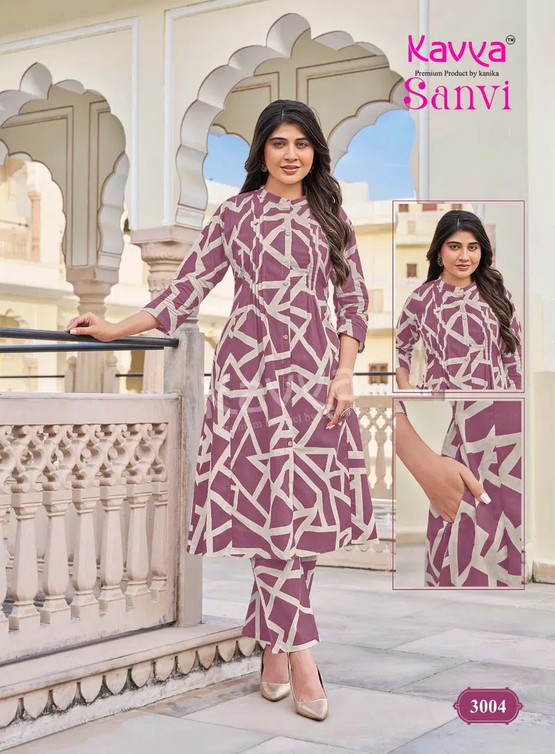 Kavya Sanvi Vol 3 Cotton Flex Kurti With Bottom Collection
