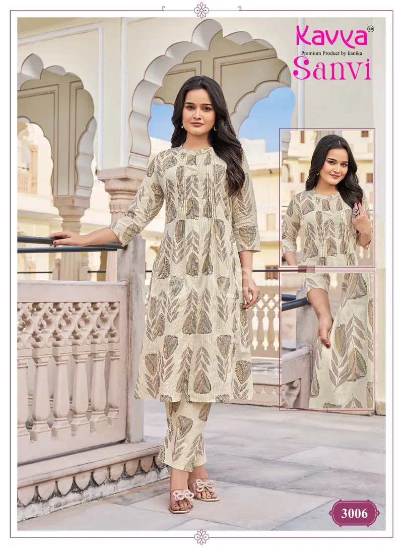 Kavya Sanvi Vol 3 Cotton Flex Kurti With Bottom Collection