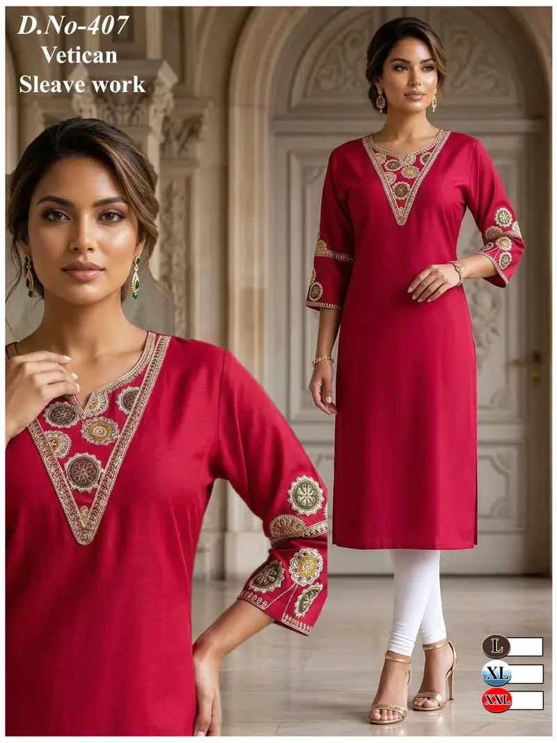 Fancy Vatican 01 Cotton Designer Fancy Kurti Collection