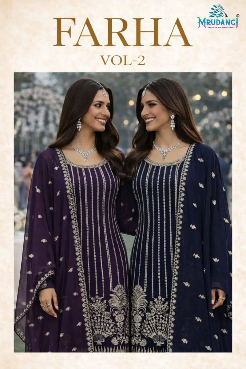 Mrudangi Farha Vol 2 Georgette Embroidered Salwar Kameez Collection