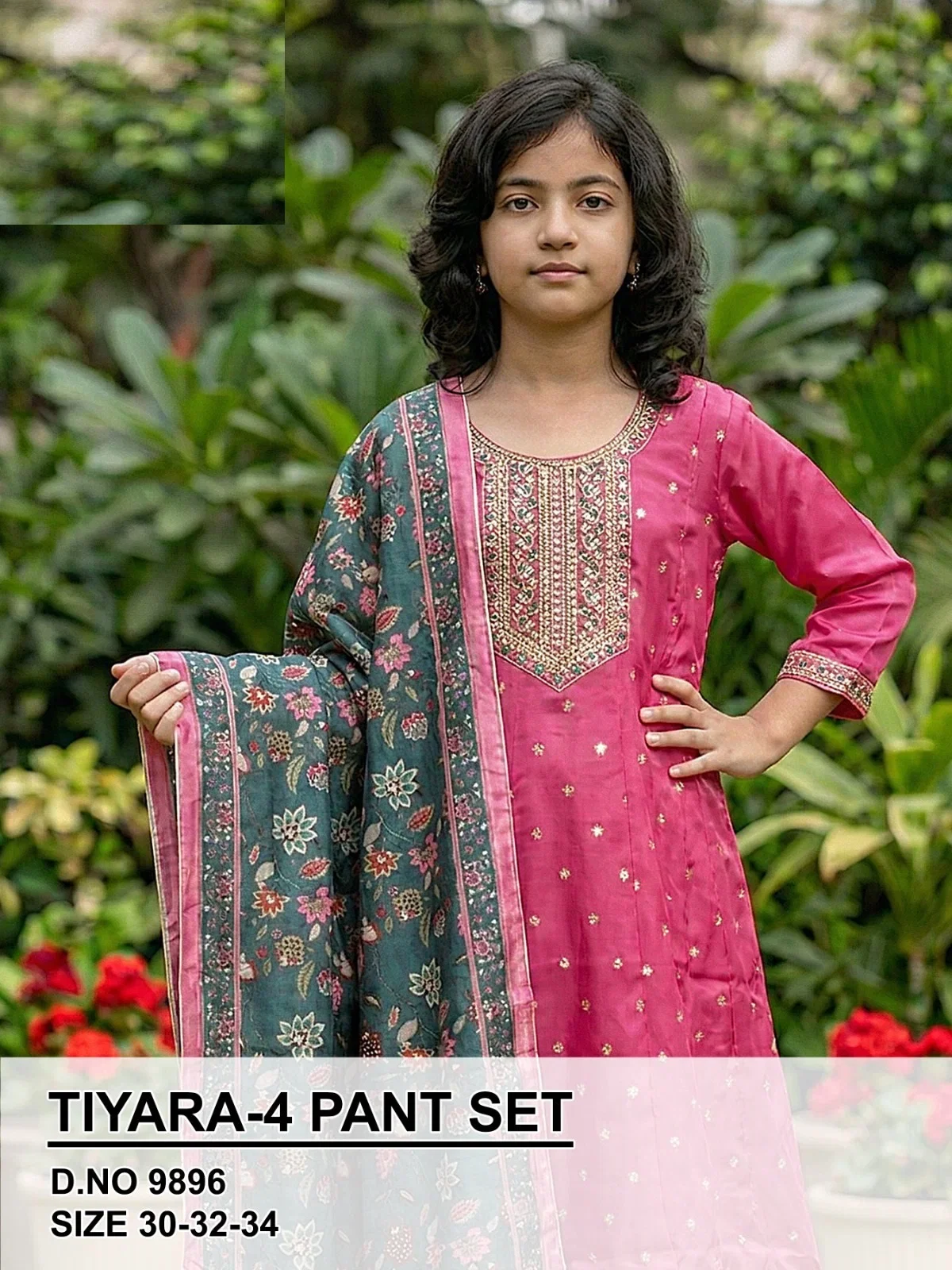 Tiyara 9896 Roman Glass Designer Kurti Pant And Dupatta Collection