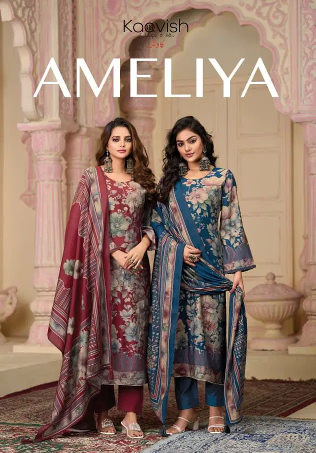 Kaavish Ameliya Modal Silk Digital Foil Printed Salwar Kameez