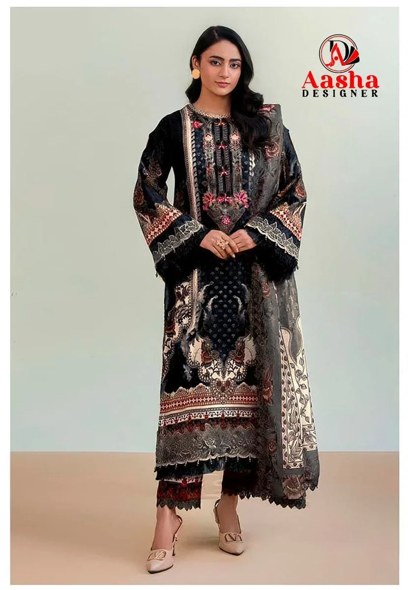Aasha 1214 A And B Cotton Dupatta Cotton Printed Salwar Kameez Collection