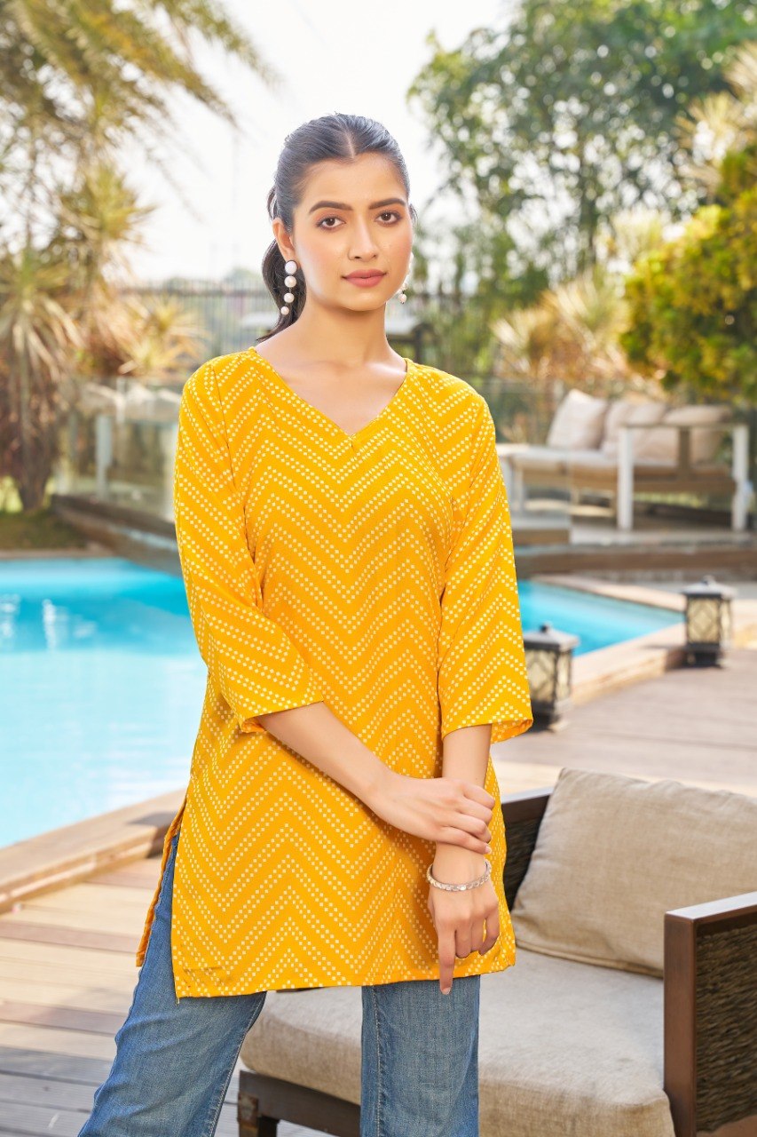 Lekha Sal 19 Poly Rayon Printed Tunic Style Top
