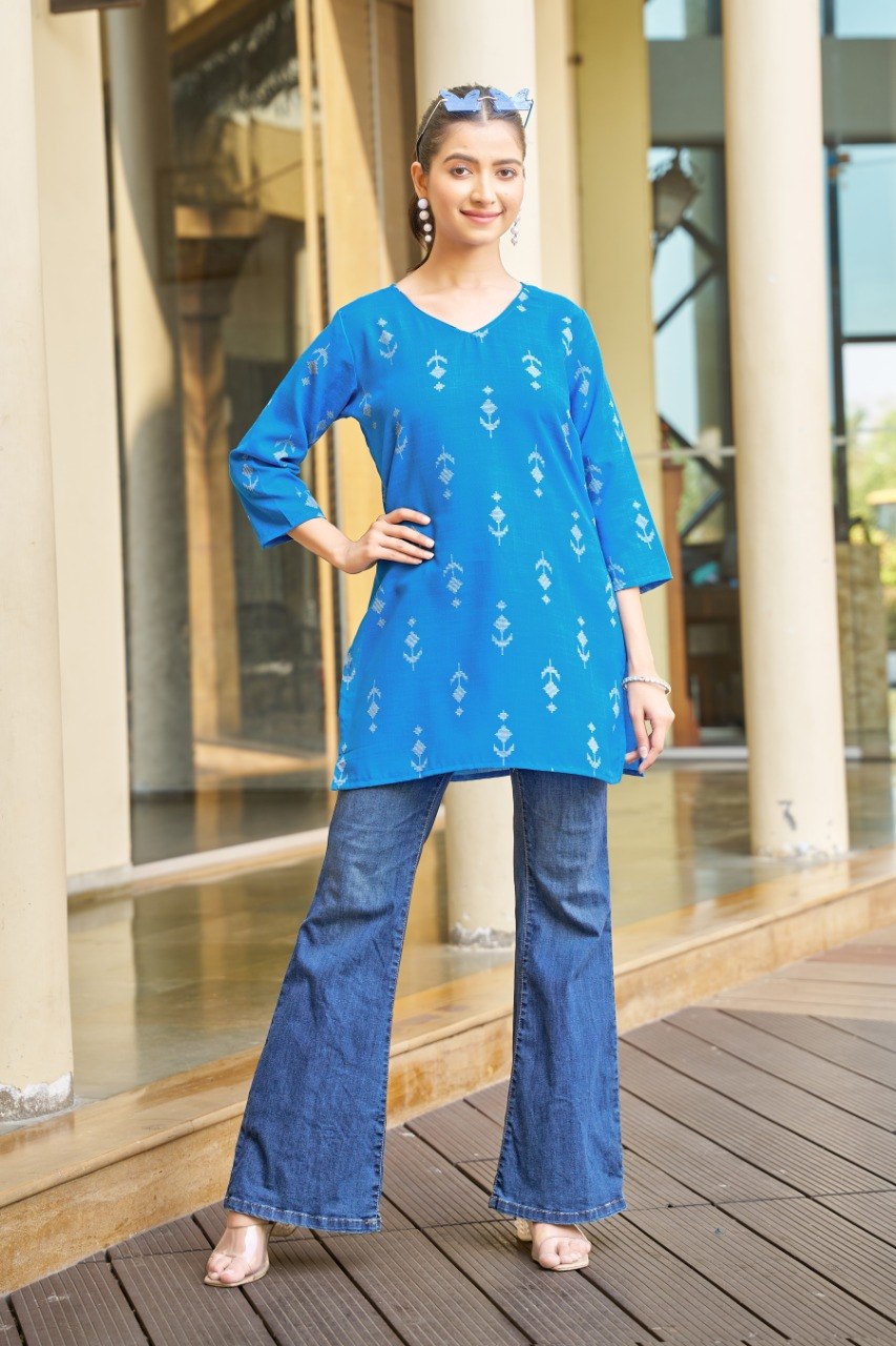 Lekha Sal 19 Poly Rayon Printed Tunic Style Top