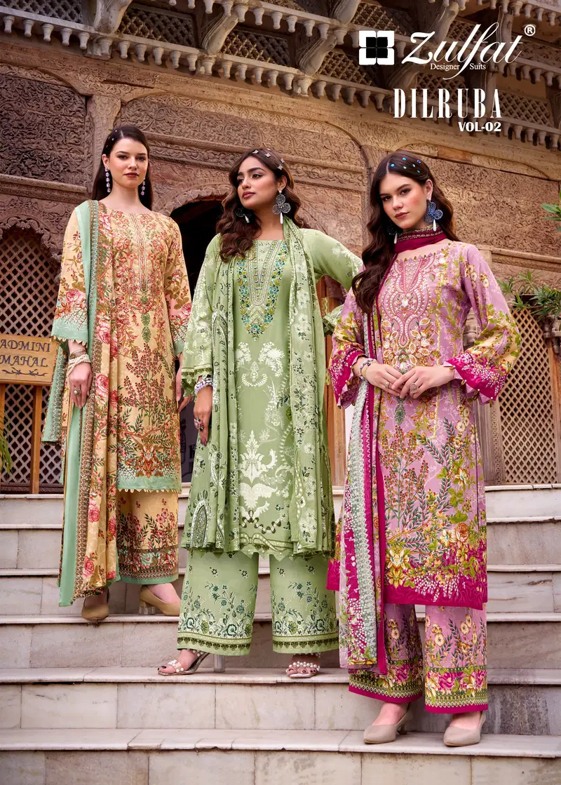 Zulfat Dilruba Vol 2 Rayon With Handwork Designer Dress Material