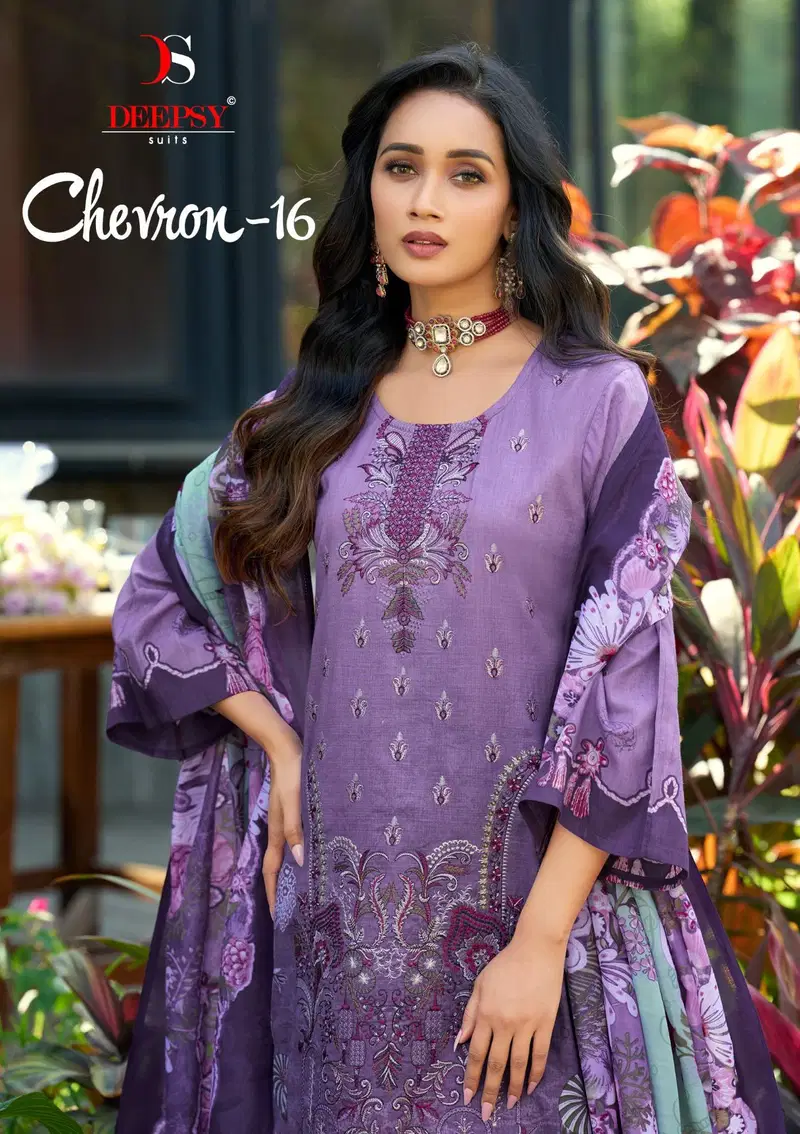 Deepsy Chevron Vol 16 Cotton Dupatta Cotton Embroidered Salwar Kameez Collection