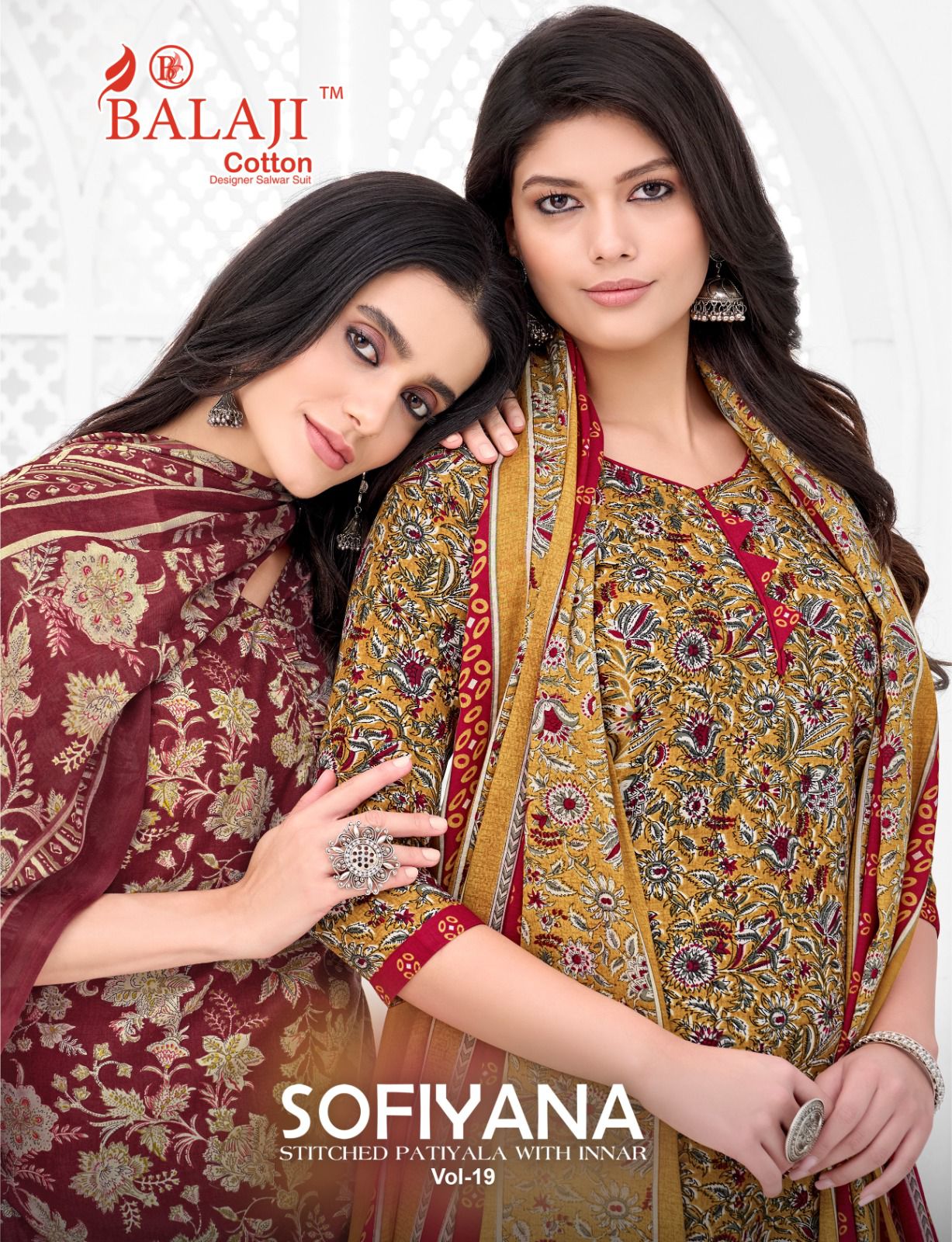 Balaji Sofiyana Vol 19 Indo Cotton Printed Kurti Pant With Dupatta