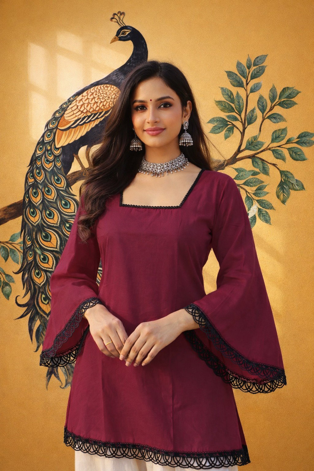 Aawiya RJ 35 Roman Silk Fancy Lace Top Collection