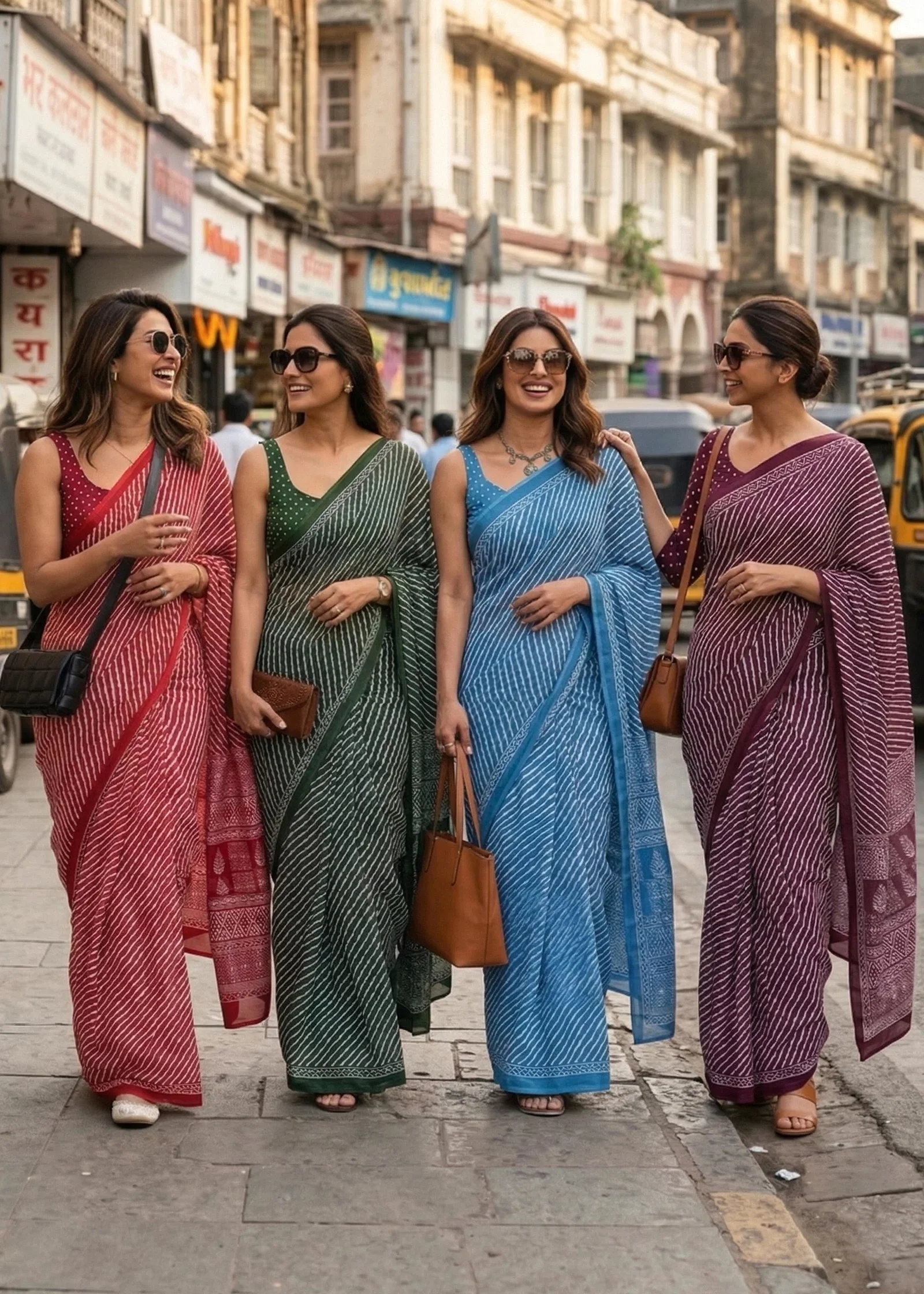 Sm Yami 52 Mulmul cotton Original Hand Print Leheriya Saree