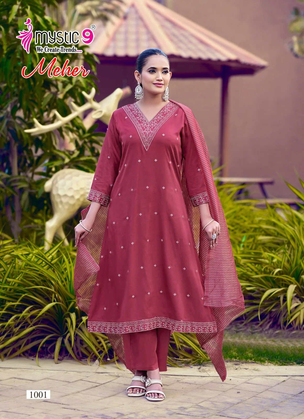 Mystic 9 Meher Vol 1 Gajji Silk With Sleeve lock Anarkali Top With Bottom And Dupatta