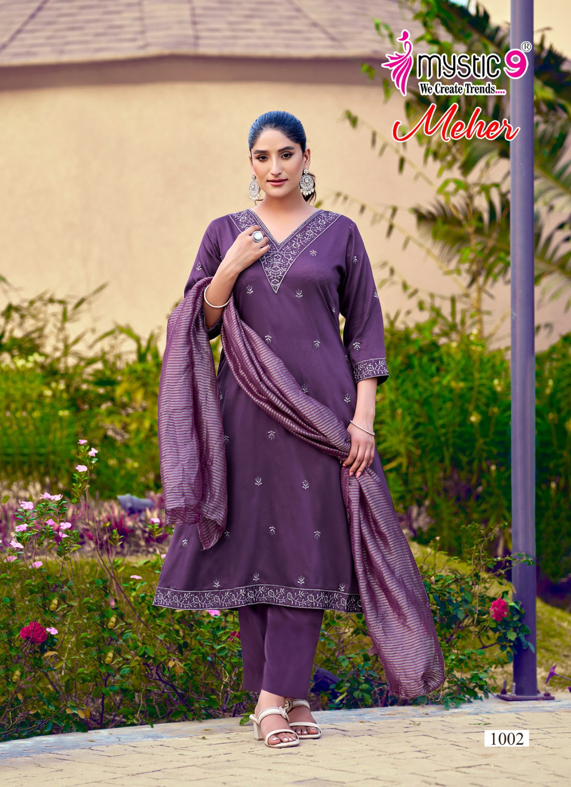 Mystic 9 Meher Vol 1 Gajji Silk With Sleeve lock Anarkali Top With Bottom And Dupatta