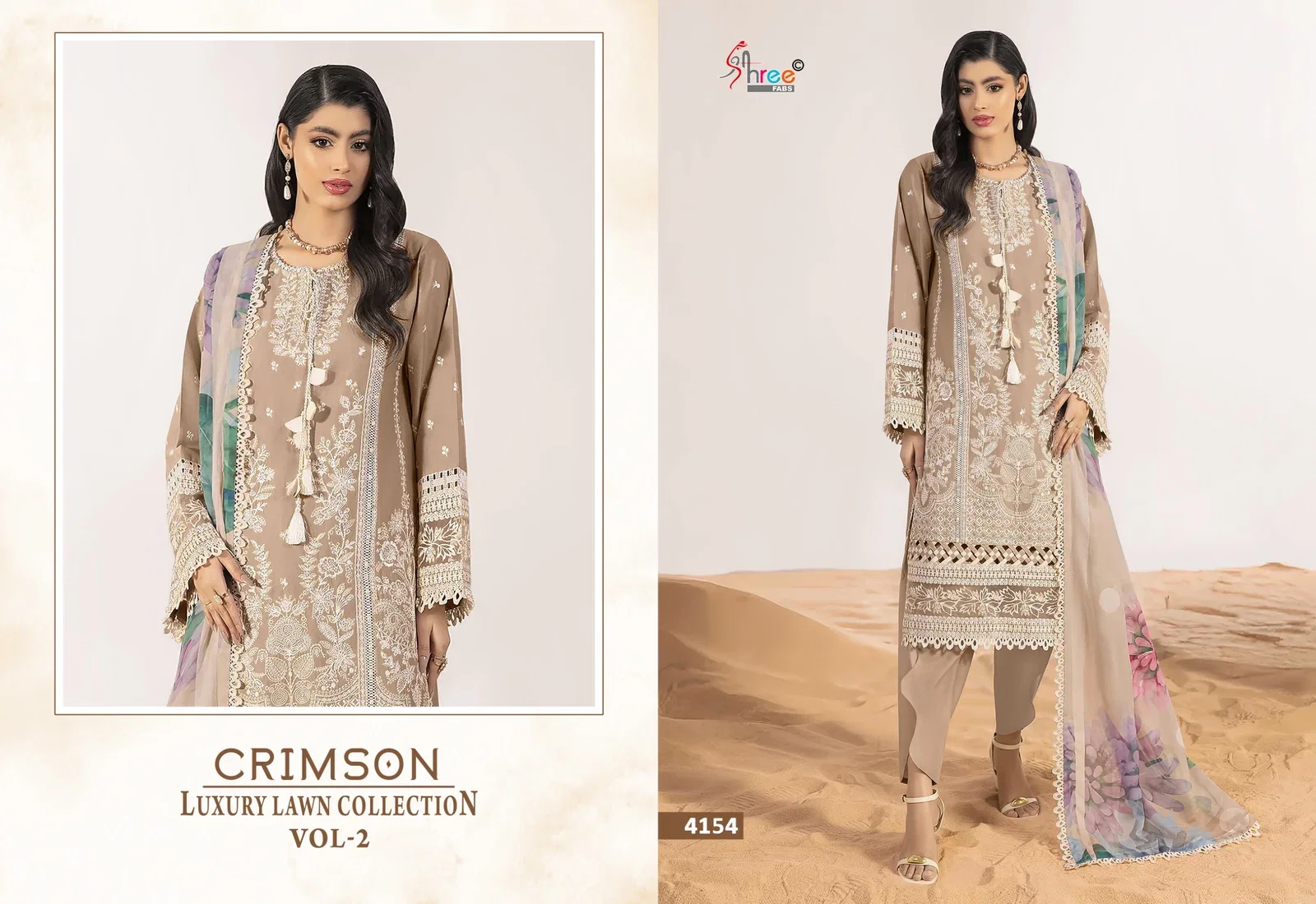 Shree Crimson Luxury Lawn Collection Vol 2 Cotton Dupatta Pakistani Salwar Kameez