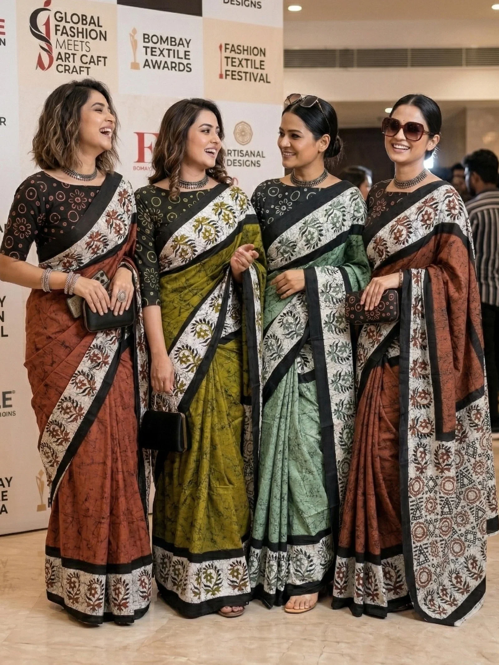 Sm Yami 54 Pure Soft Mulmul Cotton Hand Batik Style Saree