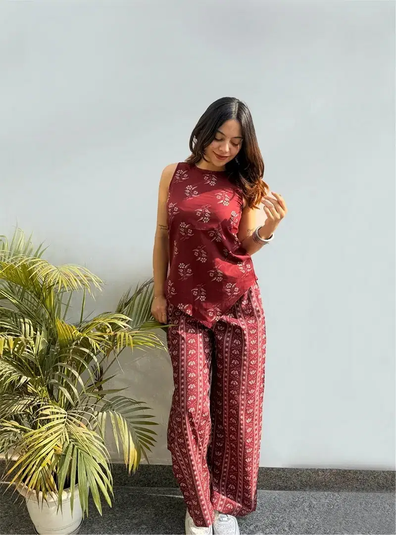 Twisha 01 Rayon Printed Casual Wear Top And Bottom Collection