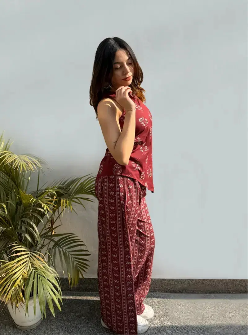 Twisha 01 Rayon Printed Casual Wear Top And Bottom Collection