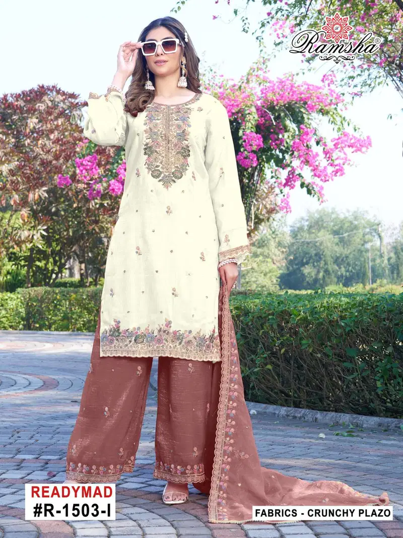 Ramsha R 1503 I To L Crunchy Embroidery Pakistani Salwar Kameez