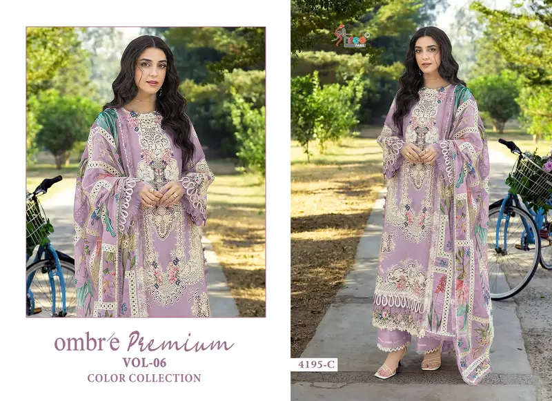 Shree Ombre Premium Vol 6 Color Collection Cotton Dupatta Pakistani Salwar Kameez