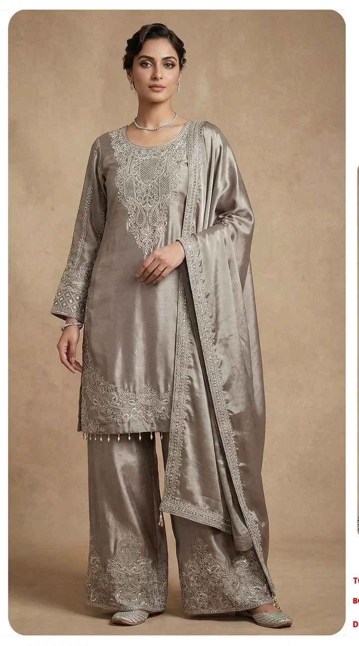 Zorista 10089 A To D Chinon Silk Embroidered Salwar Kameez