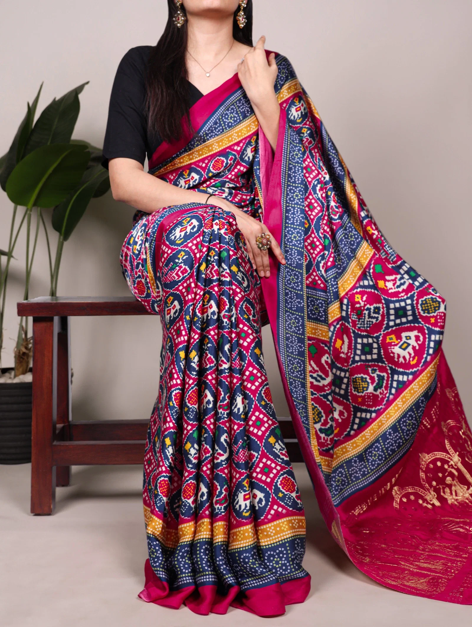 Lekha YF 7801 Gaji Silk Patola Printed Saree Collection