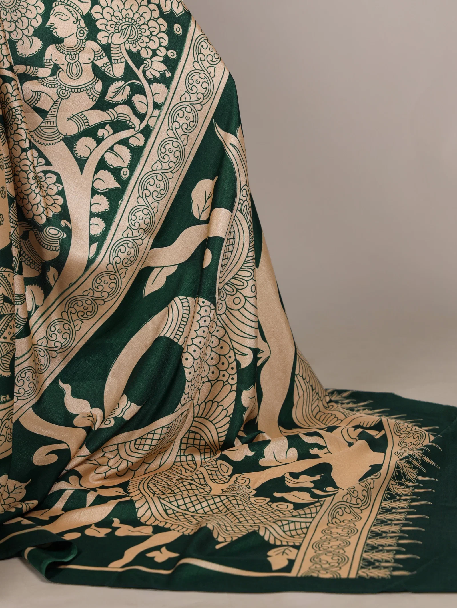 Lekha YF 7301 Tasar Silk Kalamkari Printed Saree Collection