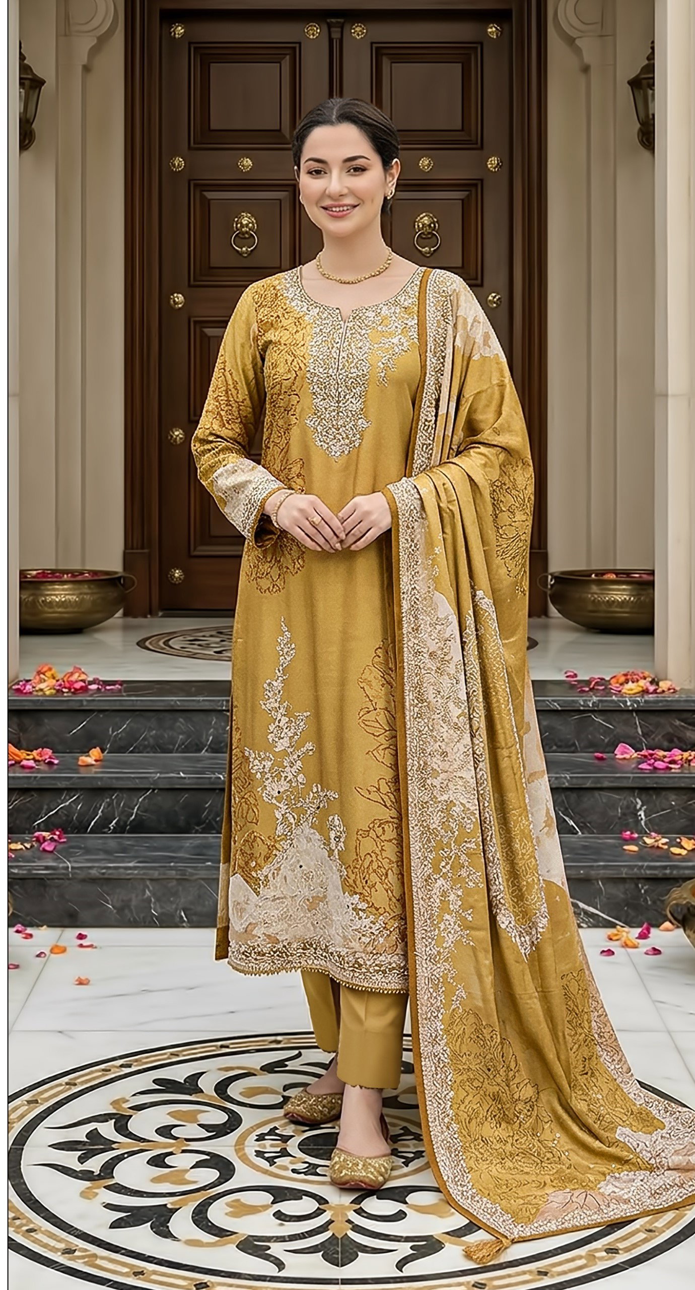 Shree Kt 338 Viscose Muslin Handworked Salwar Kameez Collection