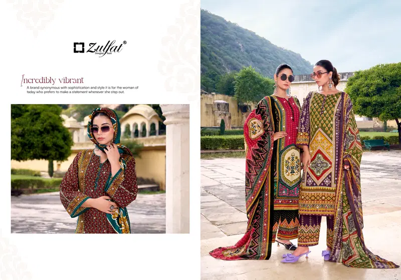 Zulfat Mohabbat Rayon Hand Worked Designer Dress Material