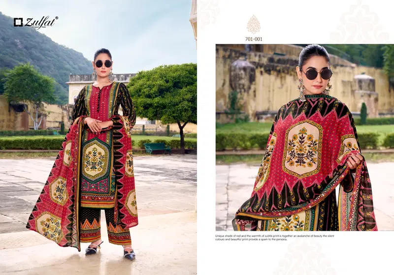 Zulfat Mohabbat Rayon Hand Worked Designer Dress Material
