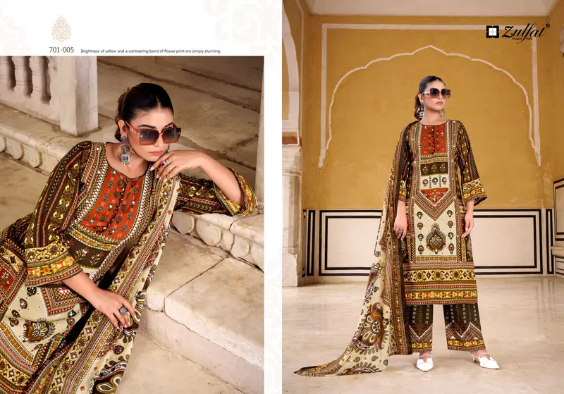 Zulfat Mohabbat Rayon Hand Worked Designer Dress Material