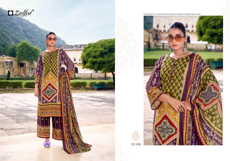 Zulfat Mohabbat Rayon Hand Worked Designer Dress Material