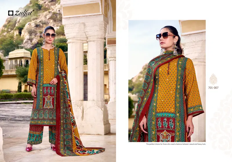 Zulfat Mohabbat Rayon Hand Worked Designer Dress Material